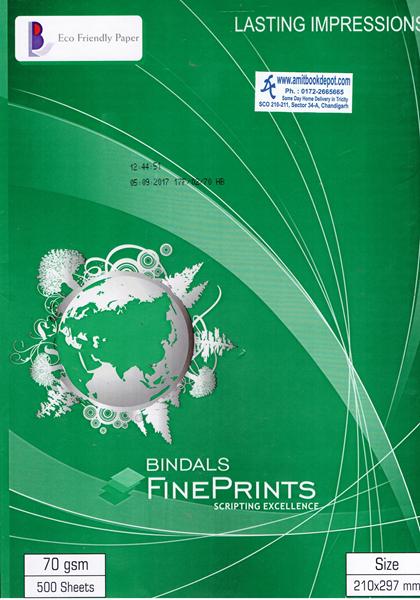 Bindals Fineprints A4 Size Plain White Sheets (500 Sheets)70 GSMPaper